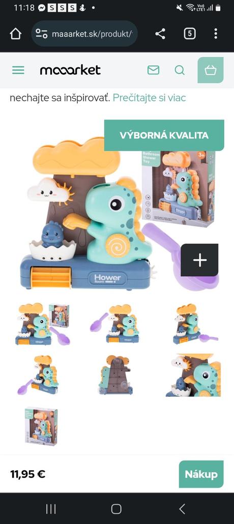 Dinosaury do kúpeľne, hracka do vody,