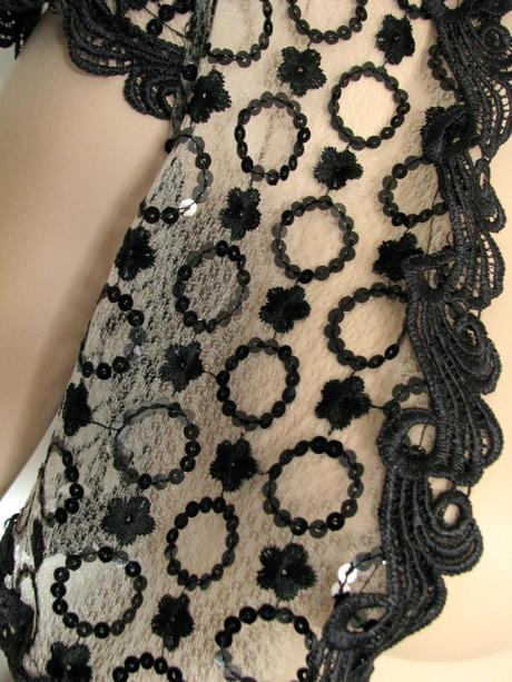 Transparentné vyšívané bolerko, l