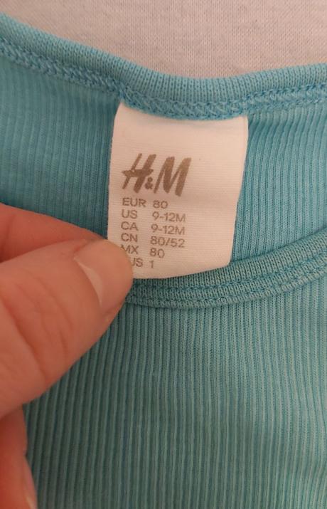 Bodytielko rebrované h&m 80, h&m,80