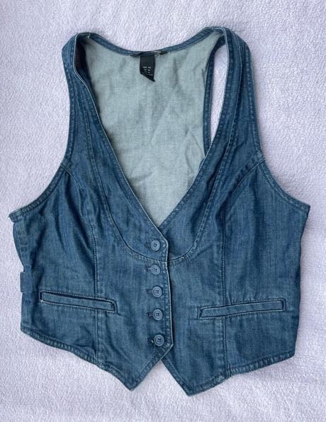 Riflová vestička, h&m,40