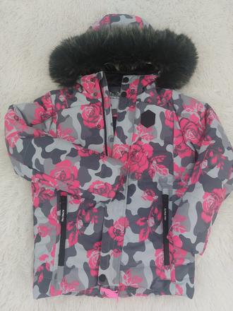 Dievčenská zimná bunda, vetrovka lyžiarska, alpine pro,140
