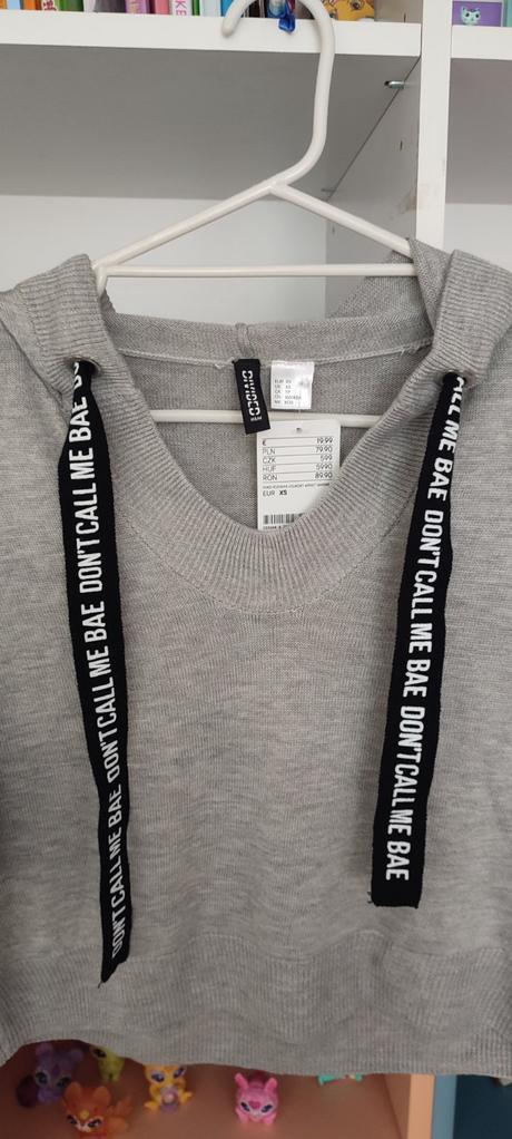 Croop pulóver s visačkou, h&m,xs