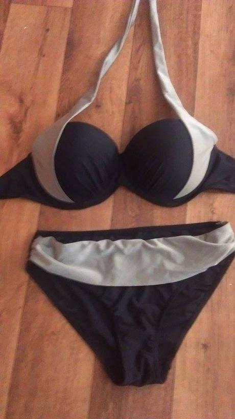 Damske dvojdielne čierne plavky 38v, m