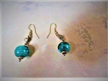 Perleťové rustikálne náušnice, 