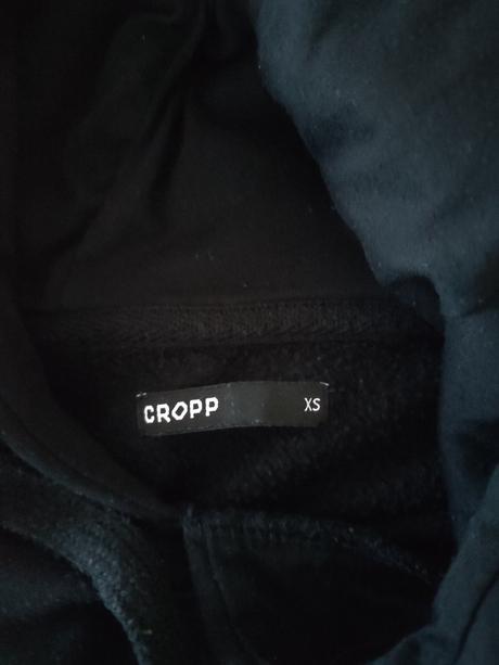 Čierna mikina cropp, xs