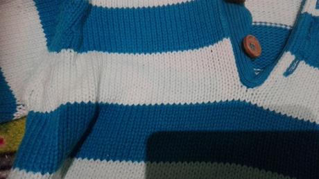 Bielo modrý svetrík, baby,80