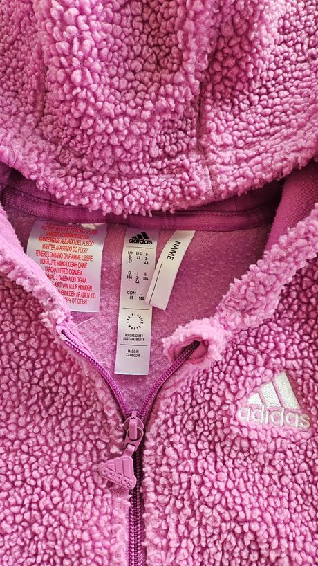 Adidas detská bunda z umelej kožušiny (104 - 110), adidas,104