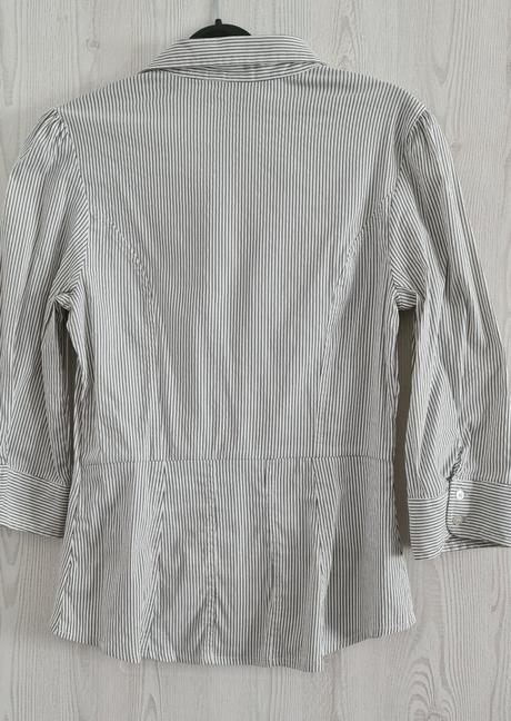 Strečová košeľa s v výstrihom, h&m,38