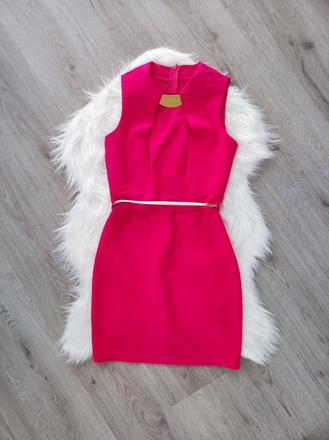 Cyklamenove elegantné šaty zaira 36-38, s