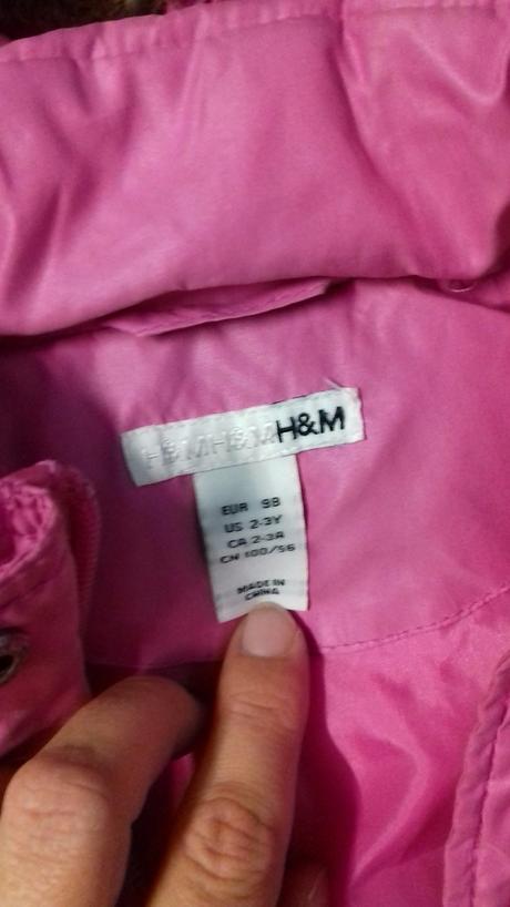 Zimna bunda, h&m,98