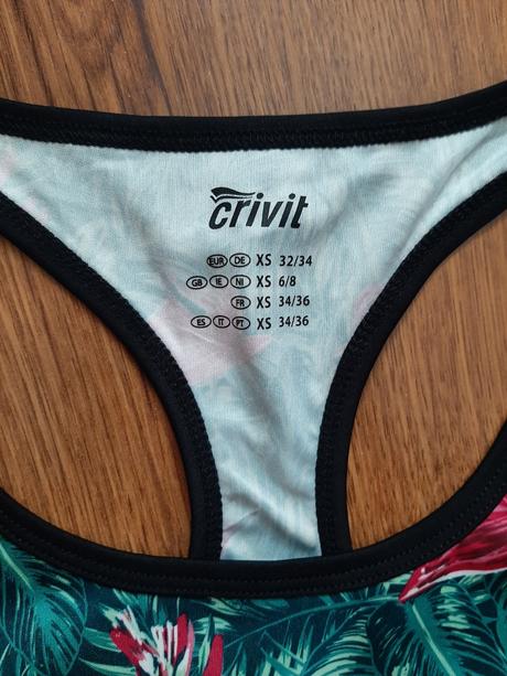 Crivit športový top s potlačou, crivit,xs