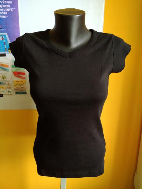 Čierne tričko, basics,m