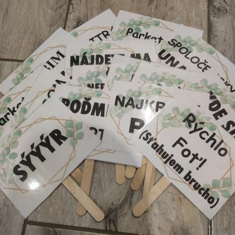 Kartičky na fotenie, 