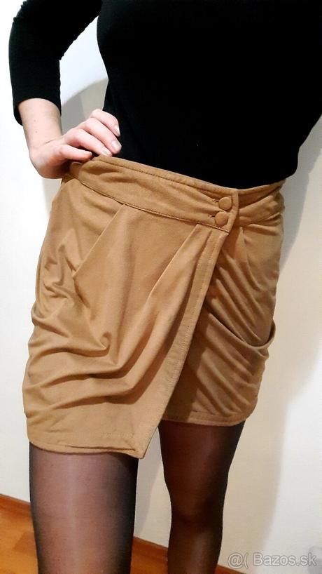 Hnedá semišová sukňa, 40
