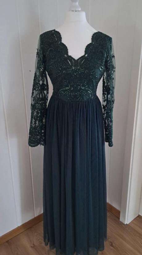 Zelené spoločenské šaty, s