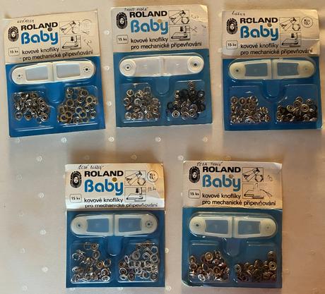 Farebné kovové gombíky roland baby - 15ks,