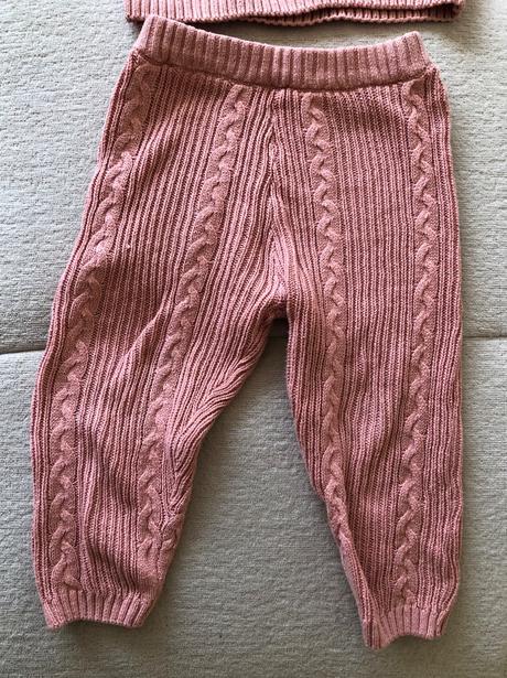 Ružová/lososová pleteninová súprava 92, 92