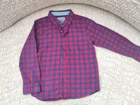 Predám chlapčenskú červeno károvanú košeľu veľ.110, f&f,110