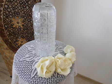 Vysoká ťažšia váza kryštálová-top top stav., 