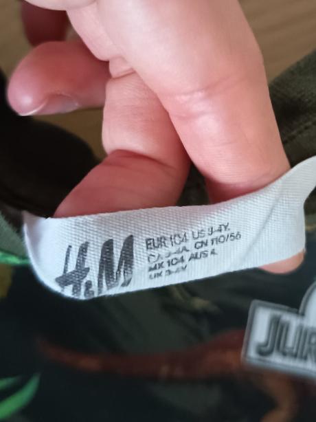 Tričko jurský park, h&m,104