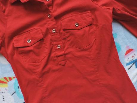 Damska červená košeľa,