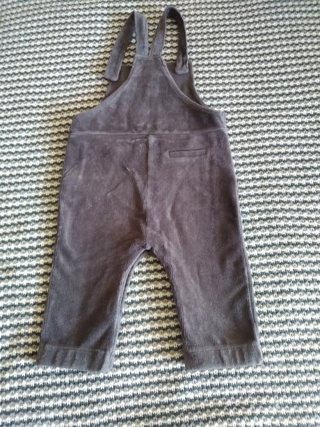 Menčestrové nohavice na traky, h&m,74