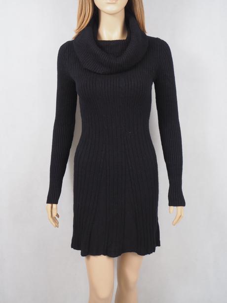 Kvalitné úpletové šaty s rolákom meily, s