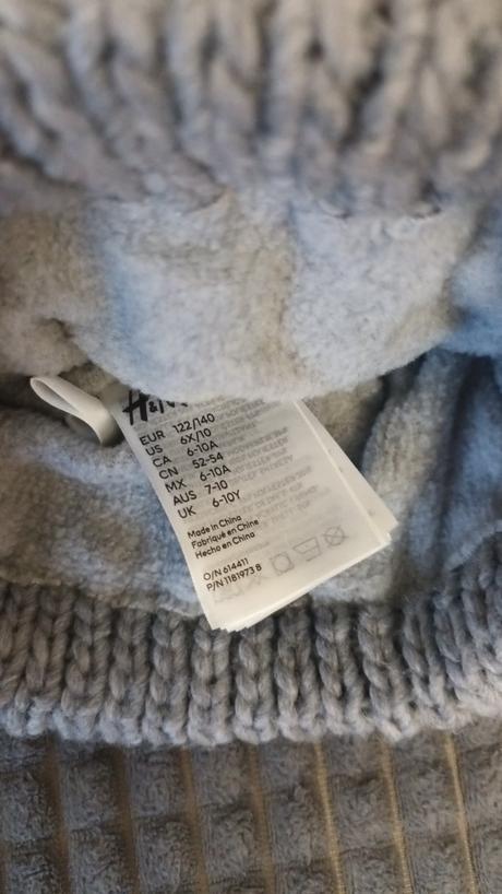 Len vypratá čiapka podšitá flisom, h&m,122