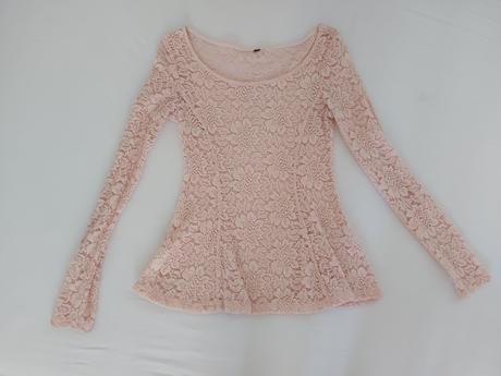 Elegantný čipkovaný top, h&m,xs