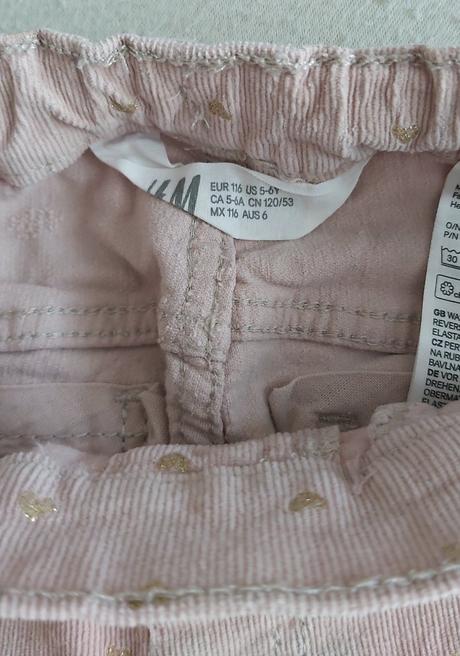 Menžestráky ligotavé srdiečka h&m 116, h&m,116