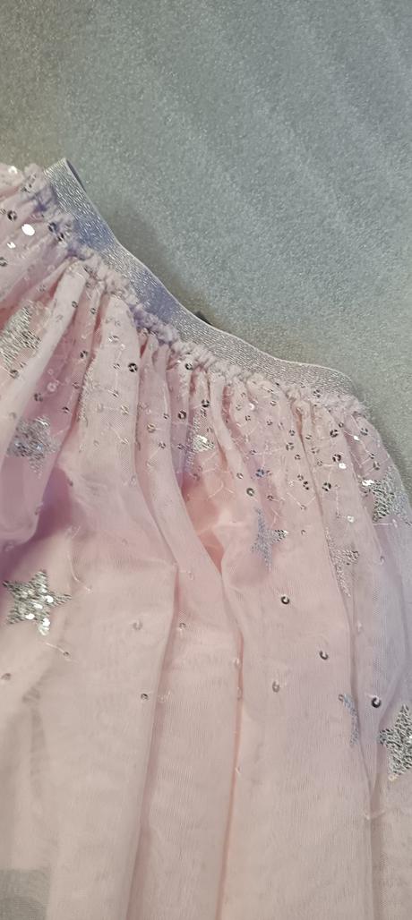 Ružová trblietavá suknička, 128