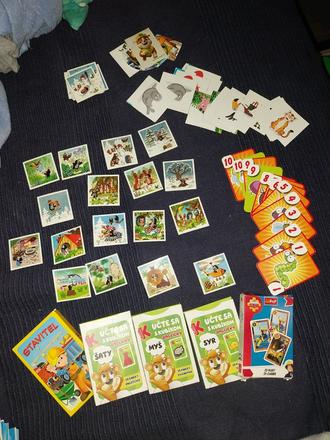 5x karty + 2x pexeso ..cena spolu,