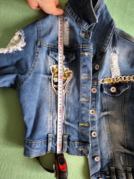 Džínsova bunda raw a druhá ako darček, xl
