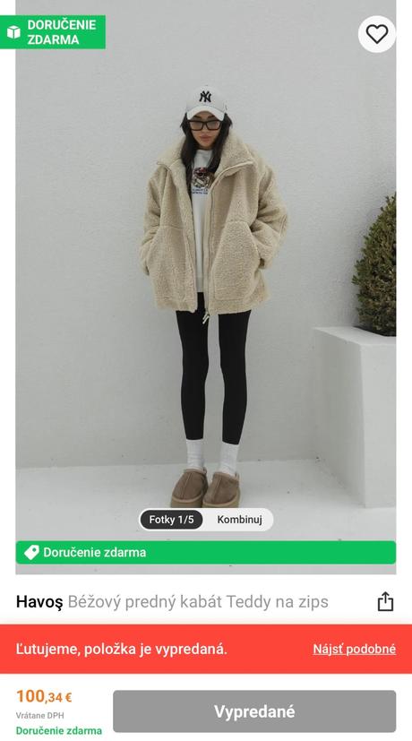 Bunda ihneď k odberu, s