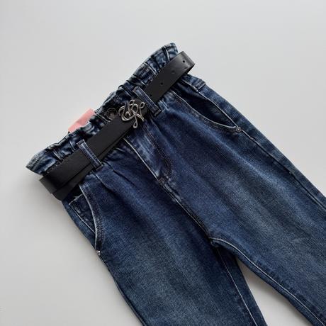 Rozšírené elastické rifle s opaskom, 128 / 140 / 152