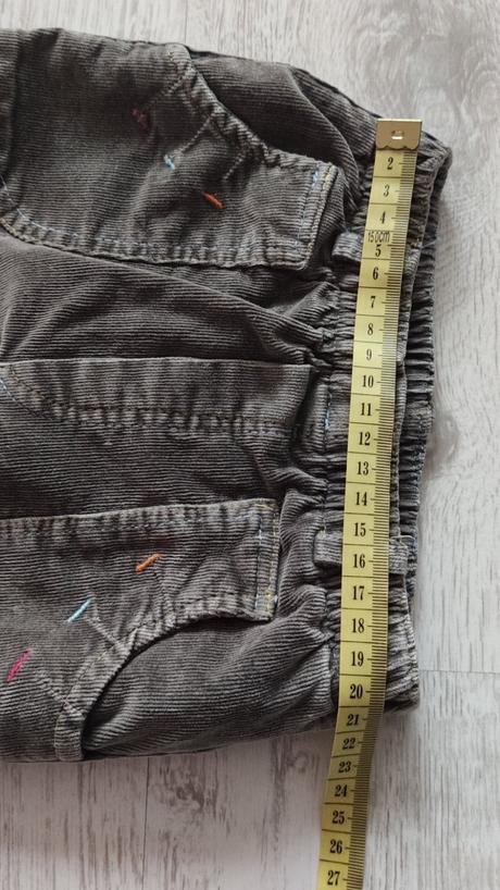 Zateplené menčestrové nohavice 92, 92