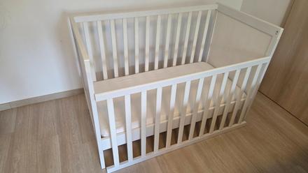 Detska postielka ikea sundvik + matrac + chranic, šírka (cm): 60,dĺžka (cm): 120