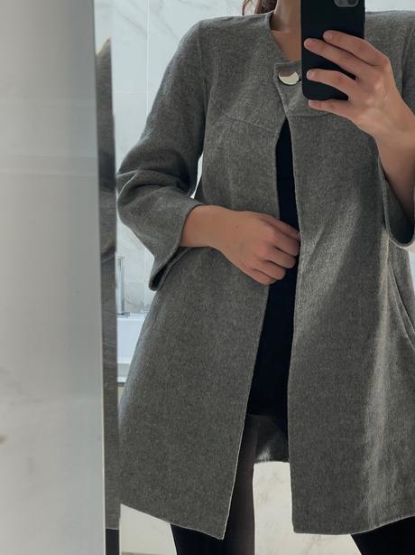 Zara vlnený jarný kabát, zara,xs