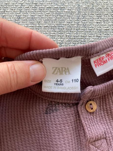 Vafľové pyžamko, zara,110