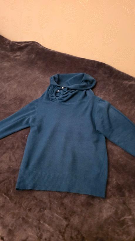 Teply pulovrik  tyrkys, c&a,xl