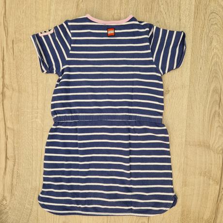 Šaty lego bavlnené modré paskované, lego,104