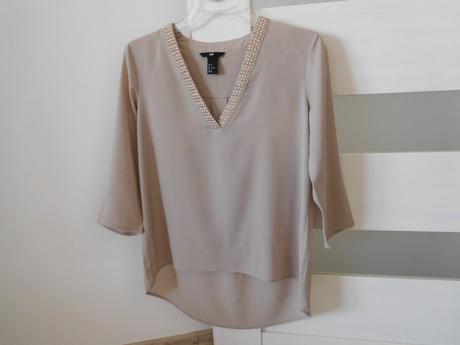 Blúzka dlhý rukáv 36 h&m krémová / béžová, h&m,36