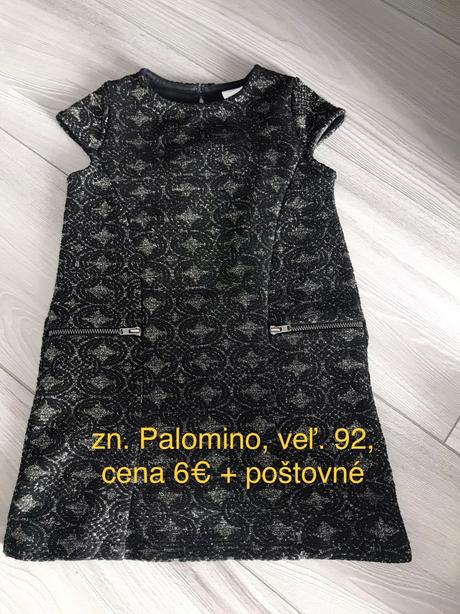 Šaty čierne so zlatým zdobebím, palomino,92