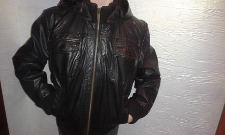 Kožena bunda 5-6rokov, marks & spencer,98