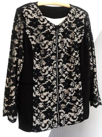 Krajkový bluzón na zips, xxl