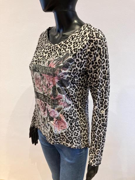 Dámska blúzka s leopardím vzorom, s