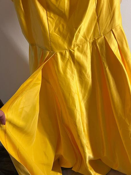Elegantne šaty žlté, xl