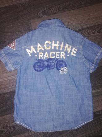 Riflová košeľa 104/110, h&m,110