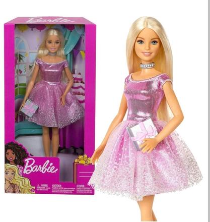 Krásna narodeninová barbie ružová,