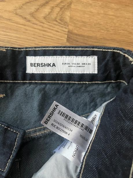 Bershka barrel jeans 34, bershka,xs